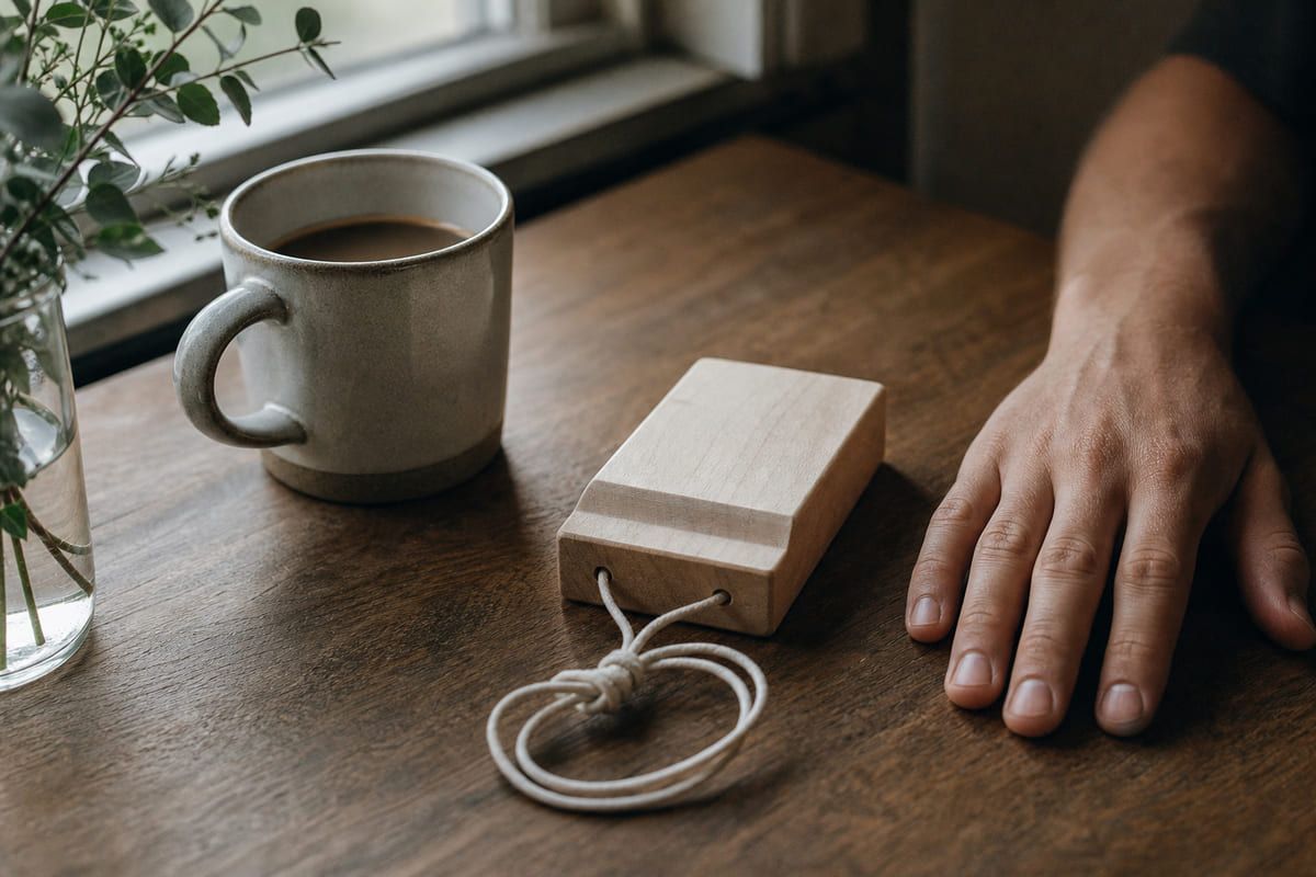Anchoring a finger-training habit to a daily cue.